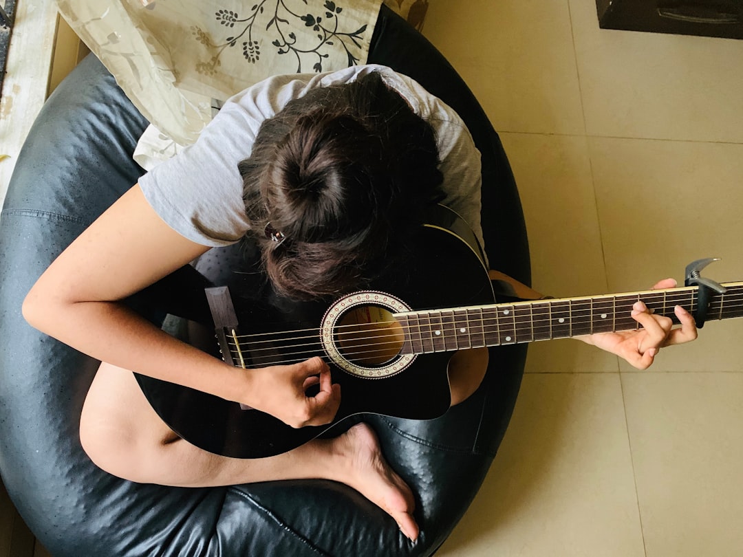 Photo choose guitar for child